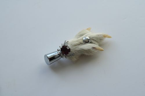 VINTAGE 1950'S SCOTTISH GROUSE FOOT RHINESTONE BROOCH PIN - ADDITIONAL PHOTO 2
