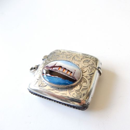 Antique Solid Silver Titanic Ship Vesta Birmingham 1912
