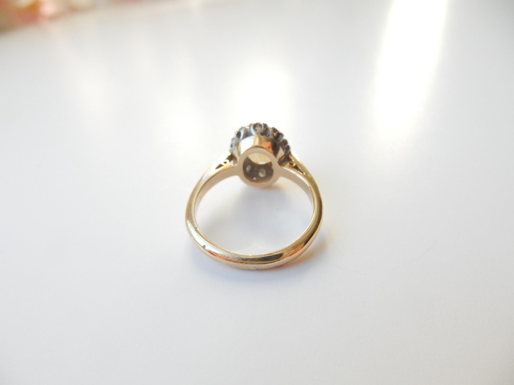 Antique 18ct Gold Opal & Diamond Ring     View IX