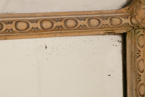 A FRENCH ANTIQUE CRESTED MARGIN MIRROR IN ORIGINAL PARCELGILT - ADDITIONAL PHOTO 6