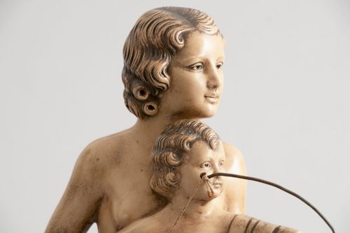 ART DECO STATUETTE OF MOTHER CHILD BY B REZL C1920 - ADDITIONAL PHOTO 2