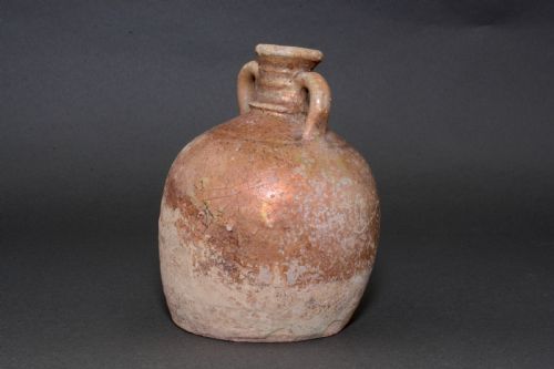 A SMALL LATE ROMAN PERIOD FLASK - ADDITIONAL PHOTO 3