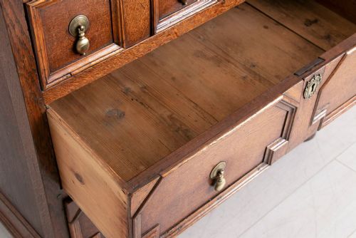 ANTIQUE ENGLISH WILLIAM AND MARY PERIOD OAK CHEST C1690 - ADDITIONAL PHOTO 5