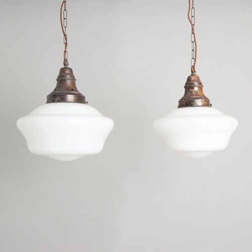 ART DECO OPALINE HALLWAY PENDANT LIGHT - ADDITIONAL PHOTO 1