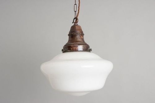 ART DECO OPALINE HALLWAY PENDANT LIGHT - ADDITIONAL PHOTO 2
