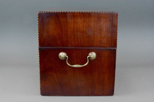 GEORGIAN MAHOGANY SHELL INLAID BOX - ADDITIONAL PHOTO 4