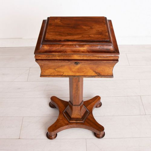 REGENCY ROSEWOOD TEAPOY C1820S - ADDITIONAL PHOTO 3