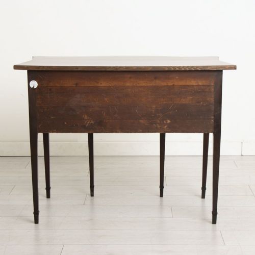 ANTIQUE GEORGIAN MAHOGANY SERPENTINE WRITING TABLE - ADDITIONAL PHOTO 2