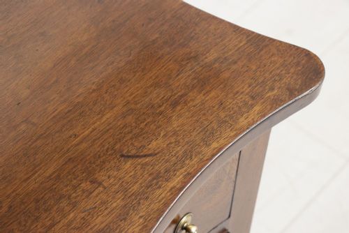 ANTIQUE GEORGIAN MAHOGANY SERPENTINE WRITING TABLE - ADDITIONAL PHOTO 6