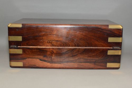 A LARGE REGENCY PERIOD MILITARY WRITING SLOPE BOX - ADDITIONAL PHOTO 6
