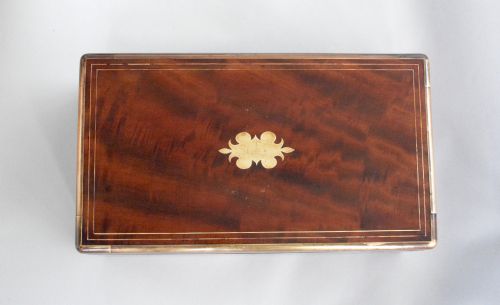 A LARGE REGENCY PERIOD WRITING SLOPE BOX C 1820 - ADDITIONAL PHOTO 4