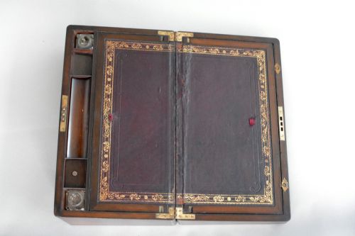 A LARGE REGENCY PERIOD WRITING SLOPE BOX C 1820 - ADDITIONAL PHOTO 5