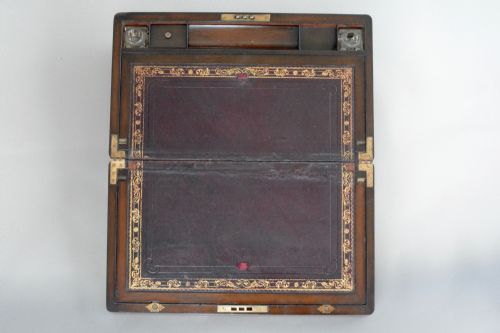 A LARGE REGENCY PERIOD WRITING SLOPE BOX C 1820 - ADDITIONAL PHOTO 6