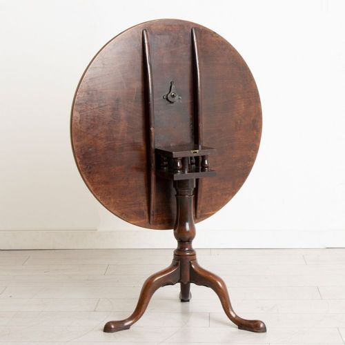 GEORGIAN MAHOGANY BIRD CAGE TABLE C1780 - ADDITIONAL PHOTO 2