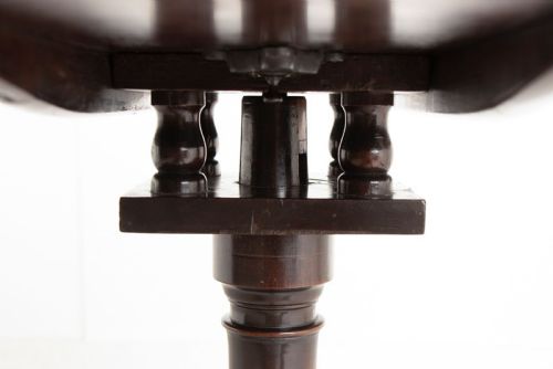 GEORGIAN MAHOGANY BIRD CAGE TABLE C1780 - ADDITIONAL PHOTO 7