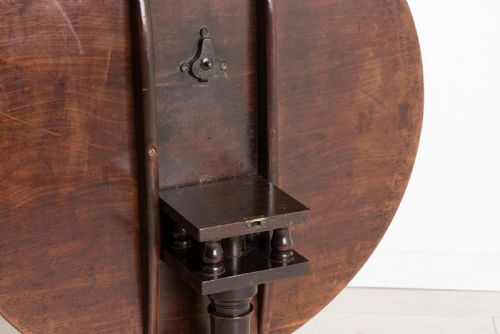 GEORGIAN MAHOGANY BIRD CAGE TABLE C1780 - ADDITIONAL PHOTO 9