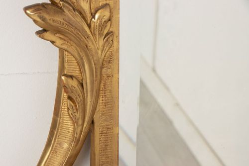 ITALIAN GILTWOOD CRESTED ANTIQUE MIRROR 19TH C - ADDITIONAL PHOTO 3