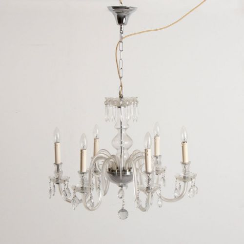 A 1920'S SWAN STYLE LARGE CHANDELIER - ADDITIONAL PHOTO 2