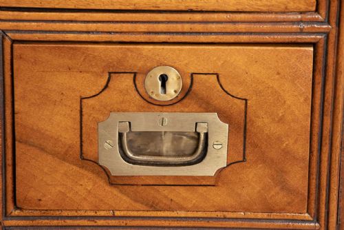 ANTIQUE CHINESE EXPORT CAMPHORWOOD MILITARY CAMPAIGN SECRETAIRE CHEST 1830'S - ADDITIONAL PHOTO 8