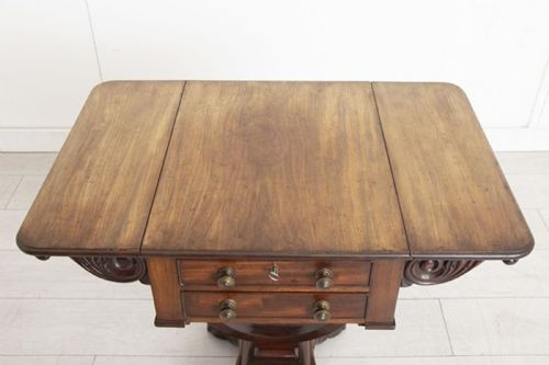 EXCELLENT SMALL GEORGIAN MAHOGANY SECRETAIRE SIDE TABLE C1800 - ADDITIONAL PHOTO 9