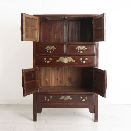 CHINESE LACQUERED PERIOD ORIGINAL STORAGE CABINET C1880S - ADDITIONAL PHOTO 1