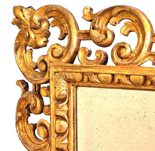 A DELIGHTFUL AND EXTREMELY ATTRACTIVE SUPERB QUALITY LATE 18TH CENTURY ITALIAN GILTWOOD WALL MIRROR - ADDITIONAL PHOTO 4