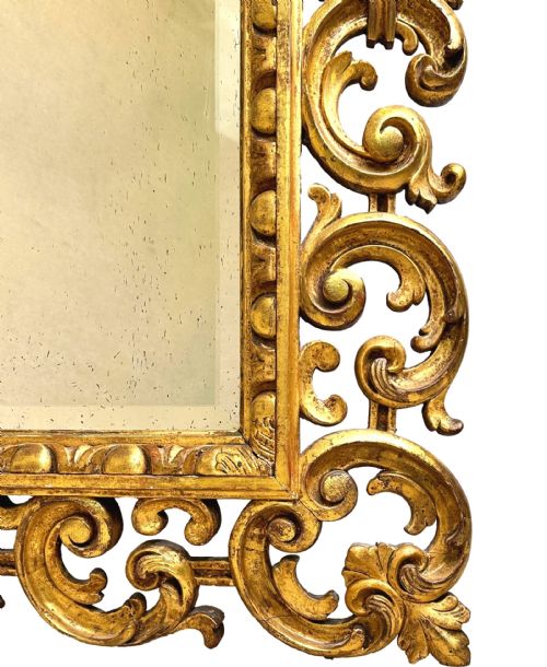 A DELIGHTFUL AND EXTREMELY ATTRACTIVE SUPERB QUALITY LATE 18TH CENTURY ITALIAN GILTWOOD WALL MIRROR - ADDITIONAL PHOTO 7