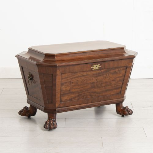 GEORGIAN FLUTED TOPPED MAHOGANY CELLARETTE C1820S - ADDITIONAL PHOTO 1