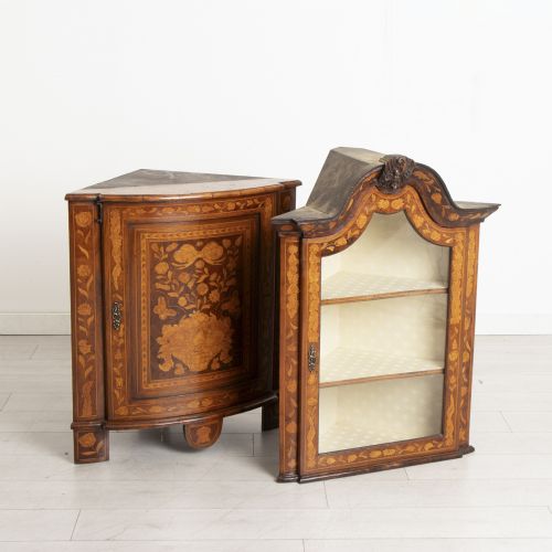 DUTCH MARQUETRY INLAID CORNER CUPBOARD C1820S - ADDITIONAL PHOTO 4