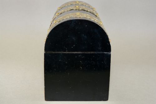 A VICTORIAN GOTHIC REVIVAL DOME TOPPED DESK STATIONARY BOX MADE FROM COROMANDEL WOOD - ADDITIONAL PHOTO 3