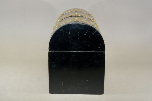 A VICTORIAN GOTHIC REVIVAL DOME TOPPED DESK STATIONARY BOX MADE FROM COROMANDEL WOOD - ADDITIONAL PHOTO 5
