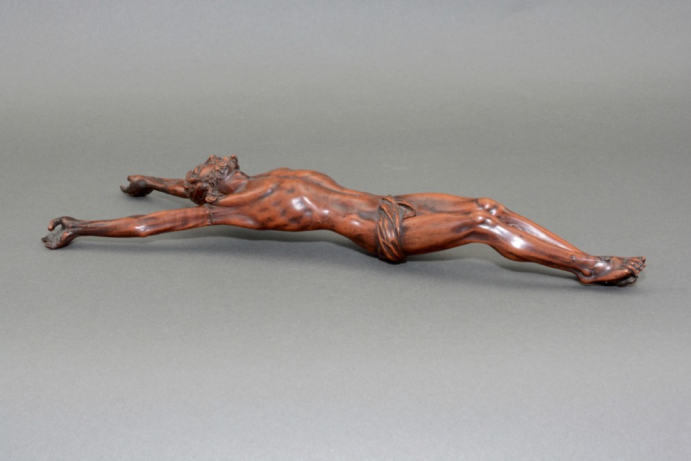 A hand carved fruitwood corpus figure from the 18th century View IV