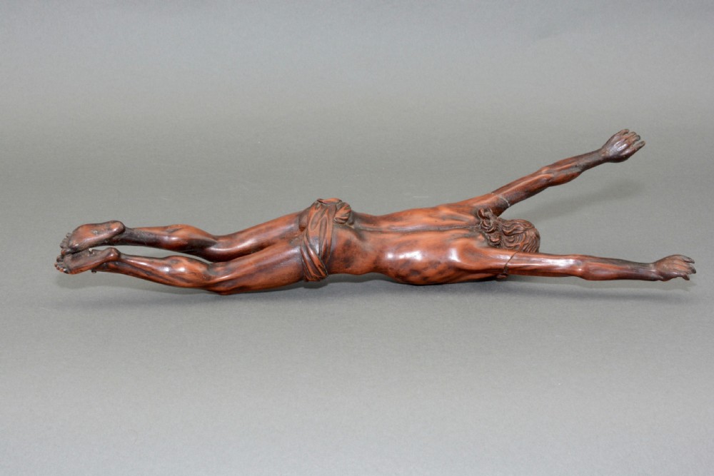 A hand carved fruitwood corpus figure from the 18th century View VI