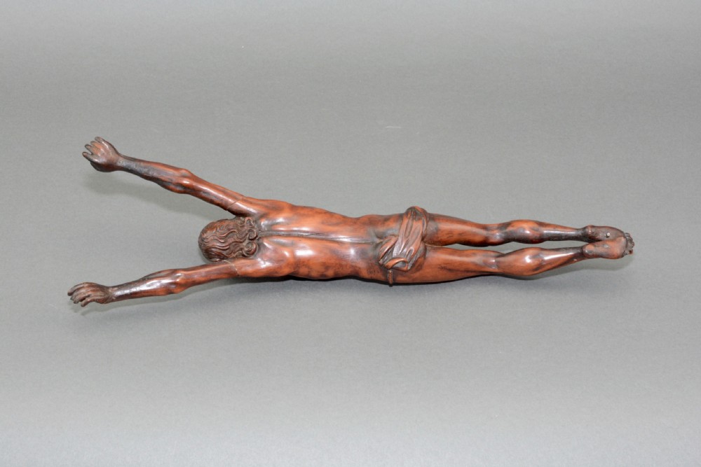 A hand carved fruitwood corpus figure from the 18th century View VII