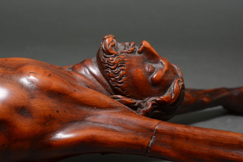 A hand carved fruitwood corpus figure from the 18th century View IX