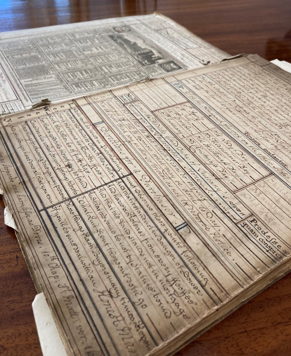 Circa 1760 rent book -Museum collectors piece View III