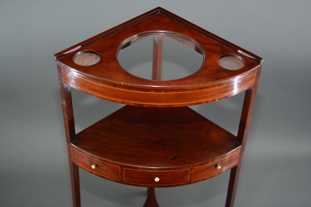 English George III corner wash stand table. View VI