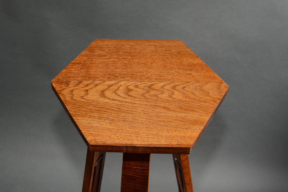 A simple stylish Arts and Crafts oak lamp table View V