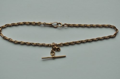 a 9ct gold watch chain - CATEGORY: ANTIQUE JEWELLERY - DATED VICTORIAN