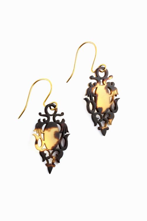 tortoiseshell earrings - CATEGORY: ANTIQUE JEWELLERY - DATED EDWARDIAN