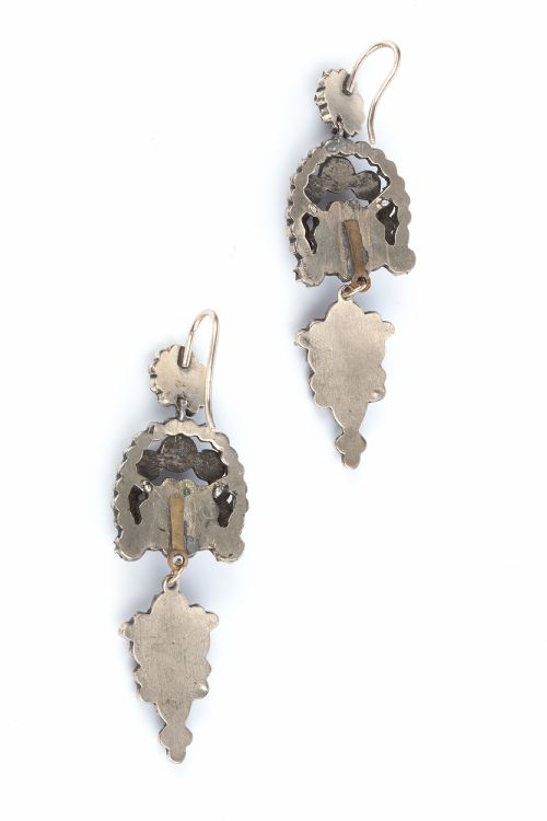 BOHEMIAN GARNET ANTIQUE EARRINGS - ADDITIONAL PHOTO 2