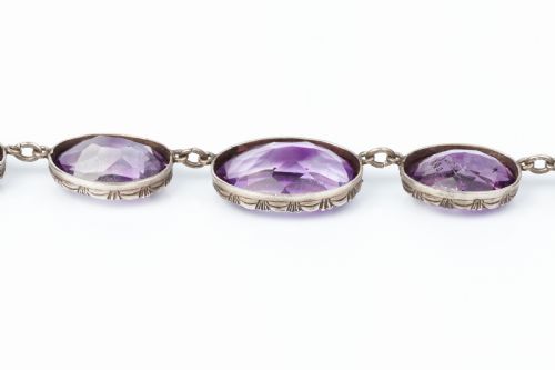 AN AMETHYST RIVIERE NECKLACE - ADDITIONAL PHOTO 1