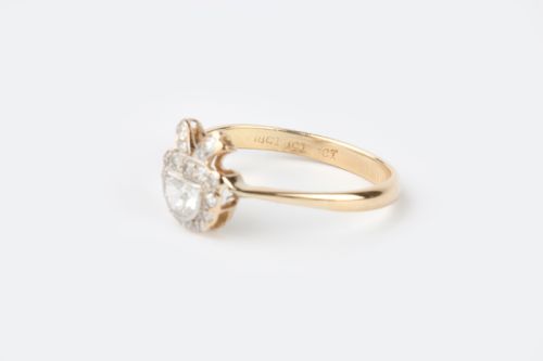 EDWARDIAN DIAMOND PRESENT RING - ADDITIONAL PHOTO 1