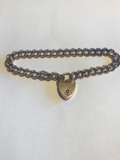 edwardian bracelet and heart locket - CATEGORY: ANTIQUE JEWELLERY - DATED EDWARDIAN