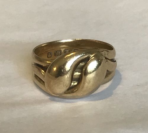 victorian 18ct gold snake ring - CATEGORY: ANTIQUE JEWELLERY - DATED VICTORIAN