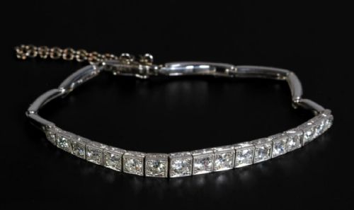 ART DECO DIAMOND LINE BRACELET - ADDITIONAL PHOTO 1