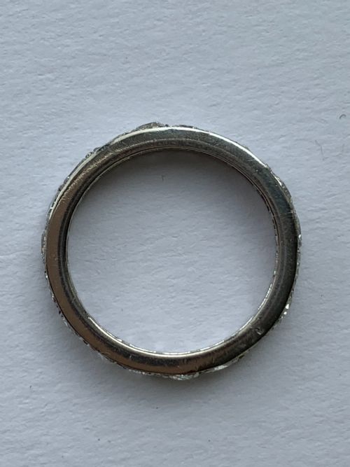 PLATINUM AND DIAMOND ETERNITY BAND - ADDITIONAL PHOTO 6