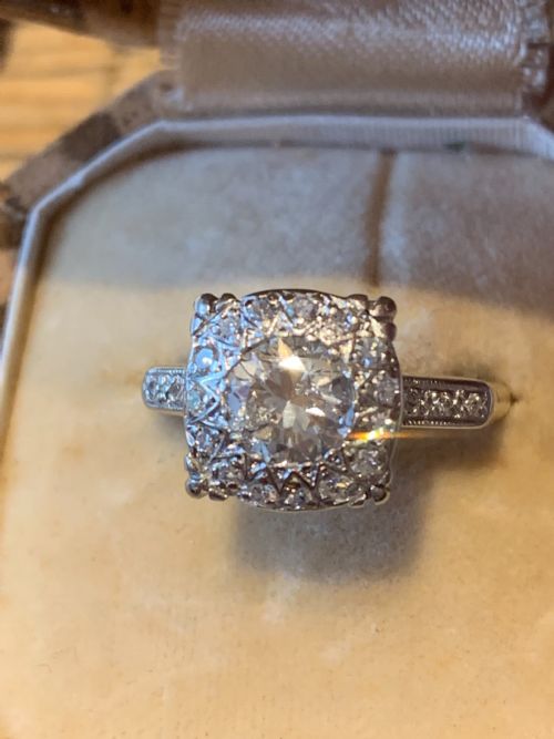 1CT DIAMOND VINTAGE RING - ADDITIONAL PHOTO 2