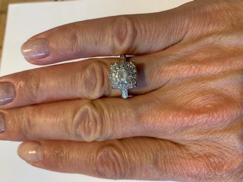 1CT DIAMOND VINTAGE RING - ADDITIONAL PHOTO 4