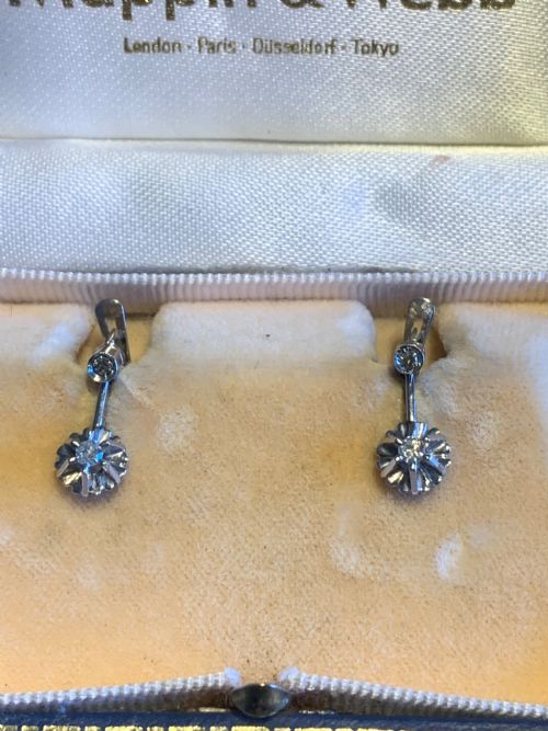 DIAMOND MID CENTURY EARRINGS - ADDITIONAL PHOTO 2